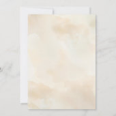 水彩ビーチ結婚式シーティングチャートテーブルカード 招待状 (裏面)