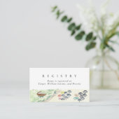 水彩ビーチ結婚式ブライダル名簿 エンクロージャーカード (スタンド正面)