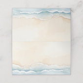 水彩ビーチ結婚式座席表 プレイスカード (外部開封)