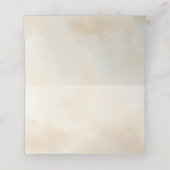 水彩ビーチ結婚式座席表 プレイスカード (内部開封)