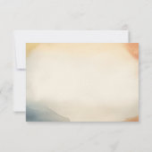 水彩ビーチ結婚式 出欠カード (裏面)