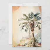 水彩ビーチ結婚式 招待状 (裏面)