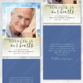 水彩ビーチ葬式悔やみや弔慰サンキュー カード