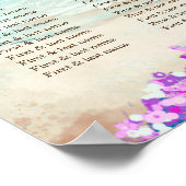 水彩ビーチ青海結婚の座席表 ポスター (角)