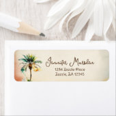 水彩ビーチ ラベル (インサイチュ)