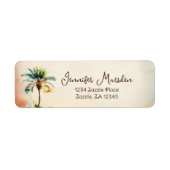 水彩ビーチ ラベル (正面)