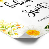 水彩ビーデイジーベビーは甘いポスター ポスター (角)