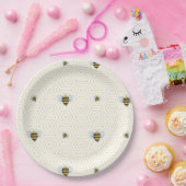 水彩ビーパターン紙プレート ペーパープレート (パーティー)