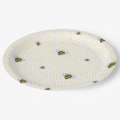 水彩ビーパターン紙プレート ペーパープレート (アングル)