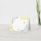 水彩ビーフローラブライダルシャワーサンキューカード サンキューカード (裏面)