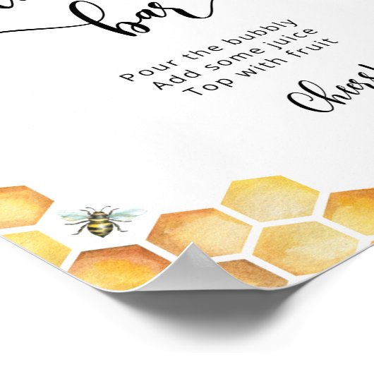 水彩ビーフローラミモサバーポスター ポスター (角)