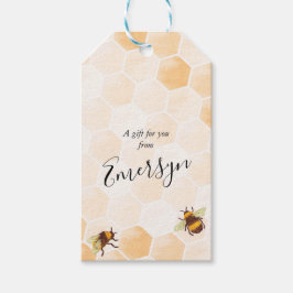 水彩ビー ギフトタグ