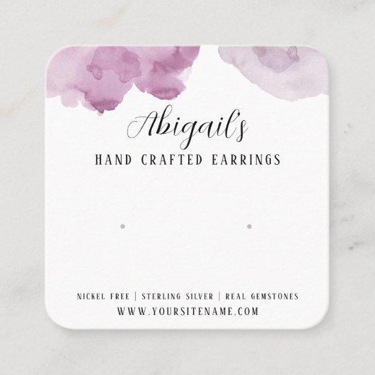 水彩ピアスカード スクエア名刺 (正面)