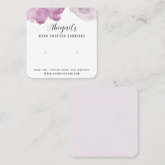 水彩ピアスカード スクエア名刺 (正面/裏面)