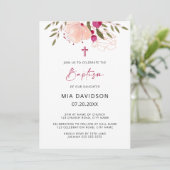 水彩ピエレガントンクフローラガール洗礼インビタ 招待状 (スタンド正面)