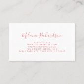 水彩ピエレガントンクフローラ 名刺 (裏面)