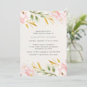 水彩ピエレガントンク及び金ゴールドブライダルシャワー 招待状 (スタンド正面)