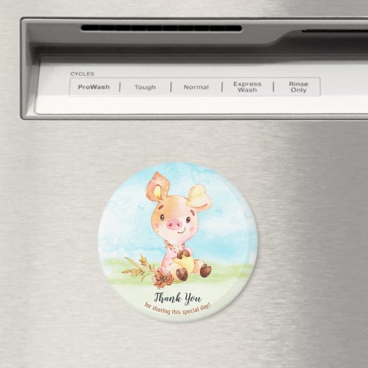 水彩ピギーベビーシャワーファームありがとう マグネット (インサイチュ (食洗機))