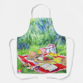 水彩ピクニック日 エプロン