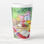 水彩ピクニック日 カフェラテマグ (正面)
