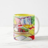 水彩ピクニック日 ツートーンマグカップ (正面右)