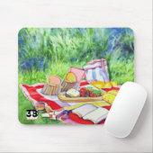 水彩ピクニック日 マウスパッド (マウス)