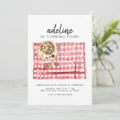 水彩ピクニック誕生日パーティーの招待状 招待状 (スタンド正面)