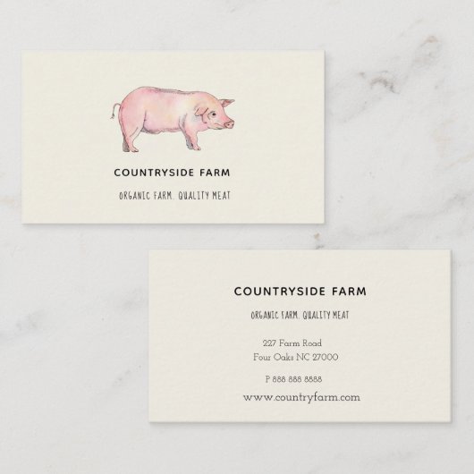 水彩ピグファームの名刺 名刺 (正面/裏面)
