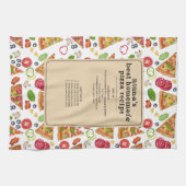 水彩ピザスライスNonnaおばあちゃんレシピ キッチンタオル (横)