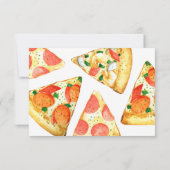 水彩ピザパーティーの誕生日 サンキューカード (裏面)