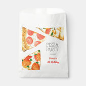 水彩ピザパーティー誕生日 フェイバーバッグ (正面)