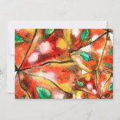 水彩ピザパーティー誕生日 招待状 (裏面)