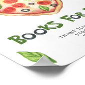 水彩ピザベビーシャワー – ベビー用の本 ポスター (角)