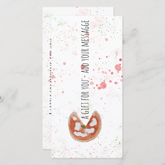 水彩ピザ付きギフト券 (正面/裏面)