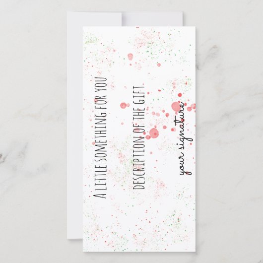 水彩ピザ付きギフト券 (裏面)