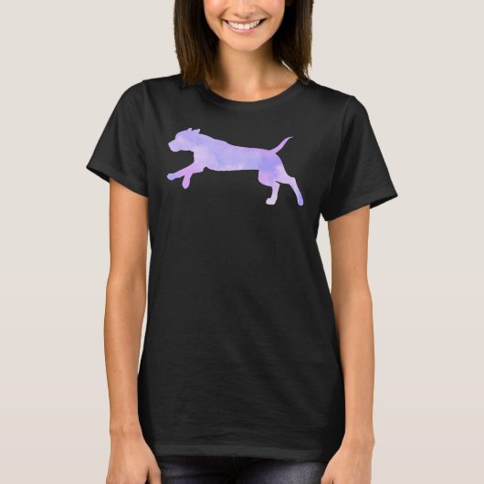 水彩ピットブル436 Tシャツ (正面)