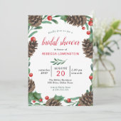 水彩ピネコン | クリスマスブライダルシャワー 招待状 (スタンド正面)