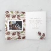 水彩ピネコーンパターン写真 シーズンカード (内部)