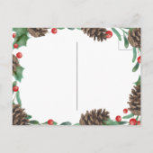 水彩ピネコーン|祝日のパーティが日付を保存 案内ポストカード (裏面)