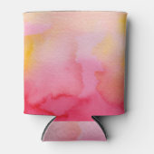 水彩ピンかわいらしク/オレンジ – すべてのオプション 缶クーラー (正面)