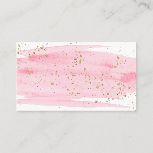 水彩ピンクおむつラッフル招待状インサート エンクロージャーカード (裏面)