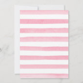 水彩ピンクとイエローの花のウェディング 招待状 (裏面)