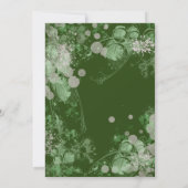 水彩ピンクとグリーンの植物ウェディング 招待状 (裏面)