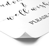 水彩ピンクとゴールドのアドバイスとウェルカムメッセージサイン ポスター (角)