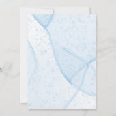 水彩ピンクとダスティーブルーの花の結婚式 招待状 (裏面)