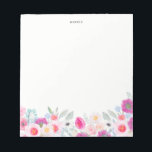 水彩ピンクとパープルアネモンスガーランドフローラ ノートパッド<br><div class="desc">水彩ピンクと紫のアネモネGarlandフローラメモ帳。まカラフルた、ユお洒落ーカリのアクセントを持つピンク、赤面、紫色の水色のアネモンを特徴とするメモ帳。これはあなたのオフィスフェミニンに完璧なアクセントになる。</div>