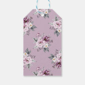 水彩ピンクとブルーの花 ブライダルシャワー ギフトタグ (裏面)