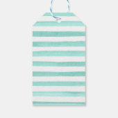 水彩ピンクとミント結婚花 ギフトタグ (裏面)