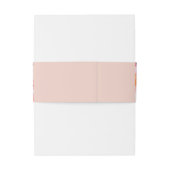 水彩ピンクと桃のフローラ結婚のモノグラム 招待状ベリーバンド (裏面例)