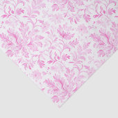 水彩ピンクと白のフローラ 薄葉紙 (詳細)